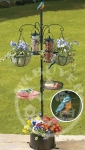 Decorative Bird House - Bath and Feeders